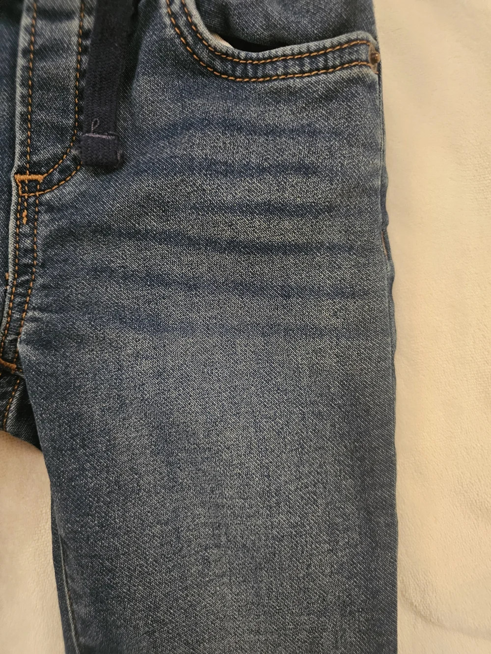 GAP Baby Slim Pull-On Sweatpant Jean - Navy and Light Blue